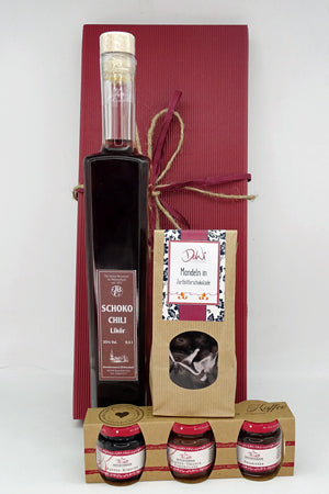 Intensive Schokolade mit Chilinote - Geschenksortiment 3 von Kornbrennerei Böckenhoff