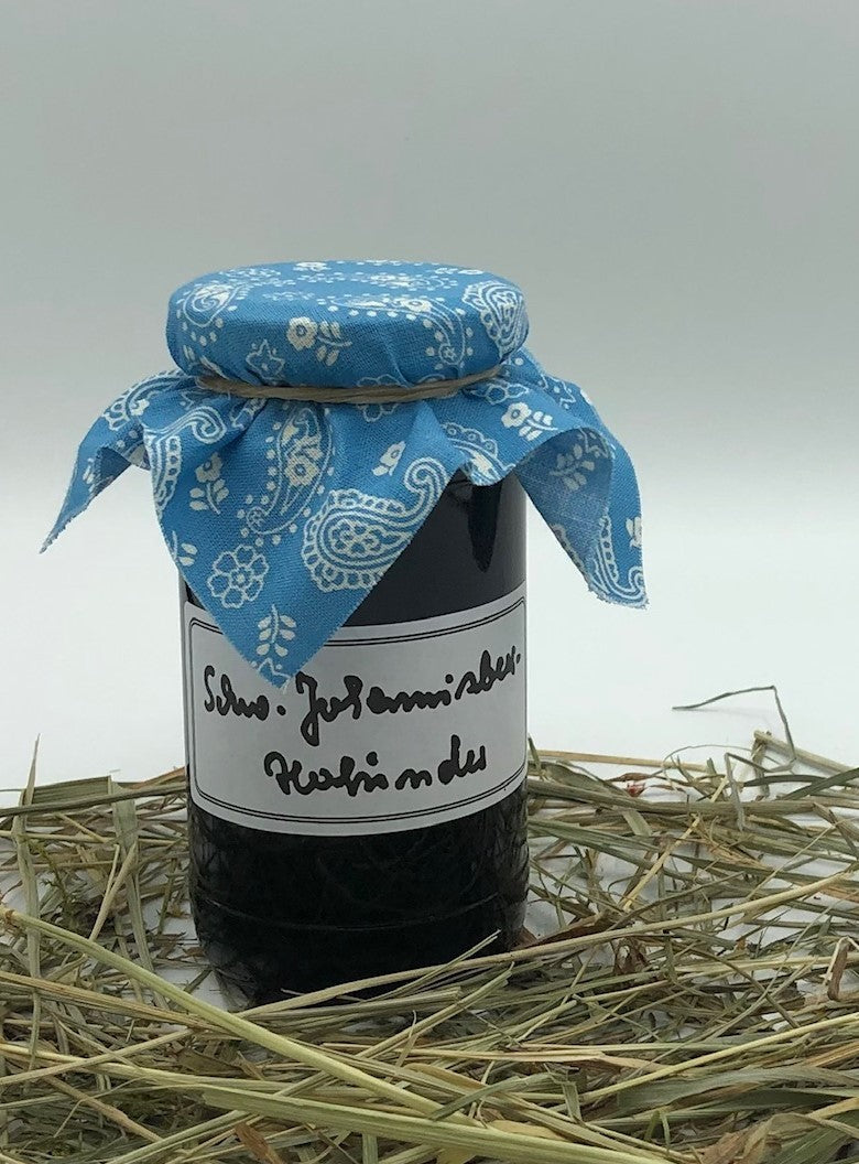 Schwarze Johannisbeere-Holunder-Gelee 250 g von Hof Stegerhoff