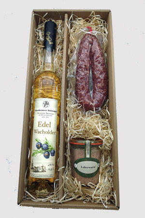 Hochprozentiges gepaart mit Herzhaftem - Geschenksortiment 8 von Kornbrennerei Böckenhoff