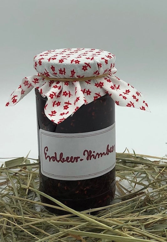 Erdbeer-Himbeer-Konfitüre 250 g von Hof Stegerhoff