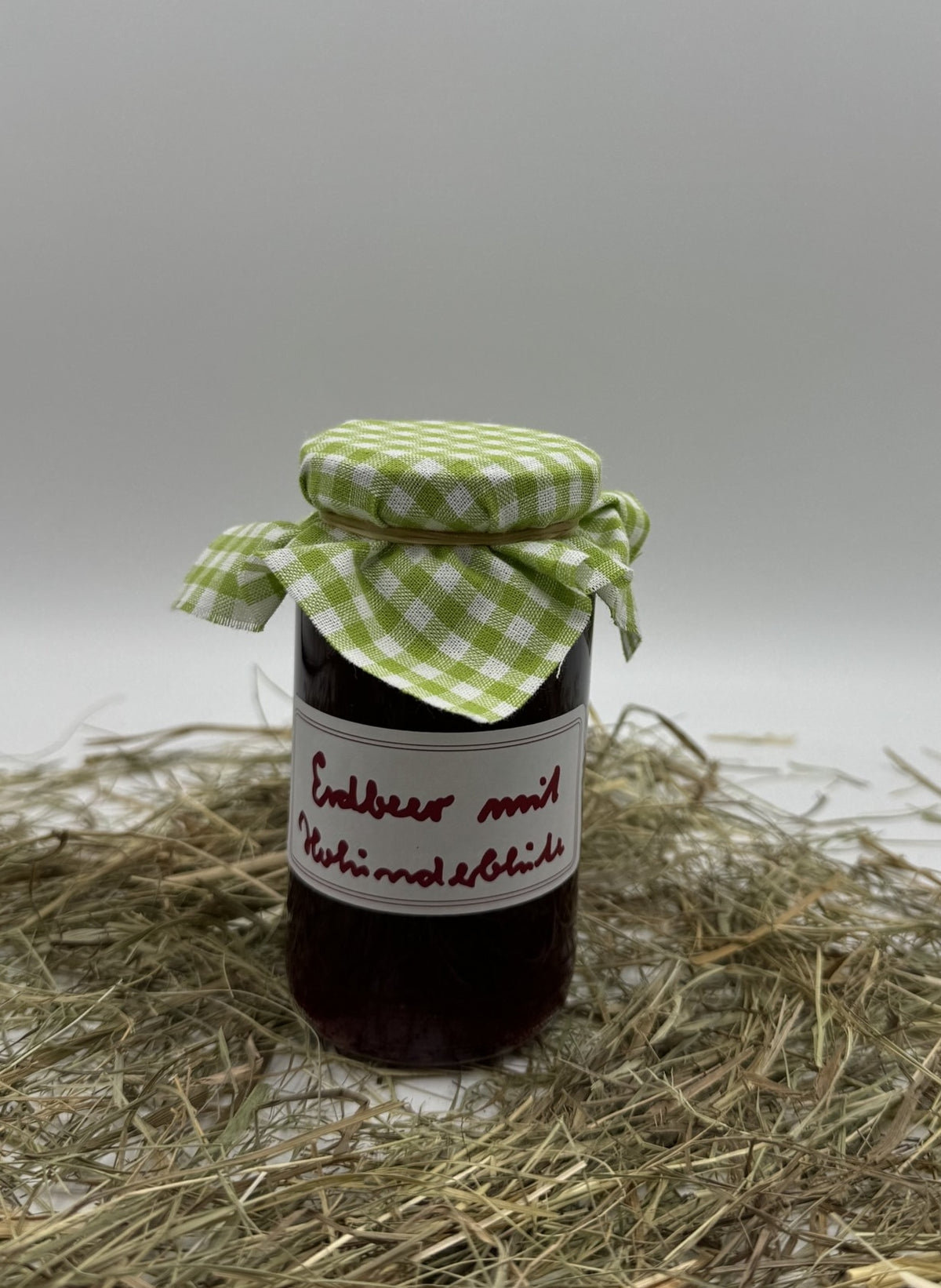 Erdbeer-Holunderblüte-Konfitüre 250 g von Hof Stegerhoff