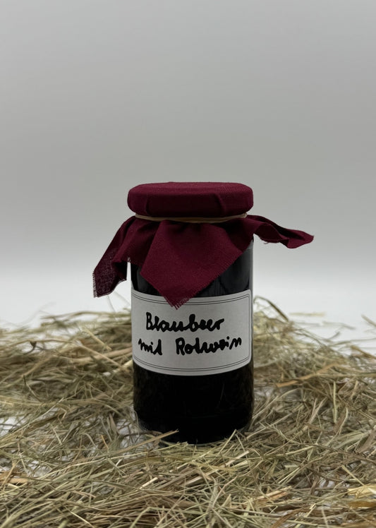 Blaubeer-Rotwein-Konfitüre 250 g von Hof Stegerhoff
