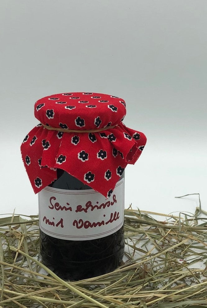 Sauerkirsch-Vanille-Konfitüre 250 g von Hof Stegerhoff